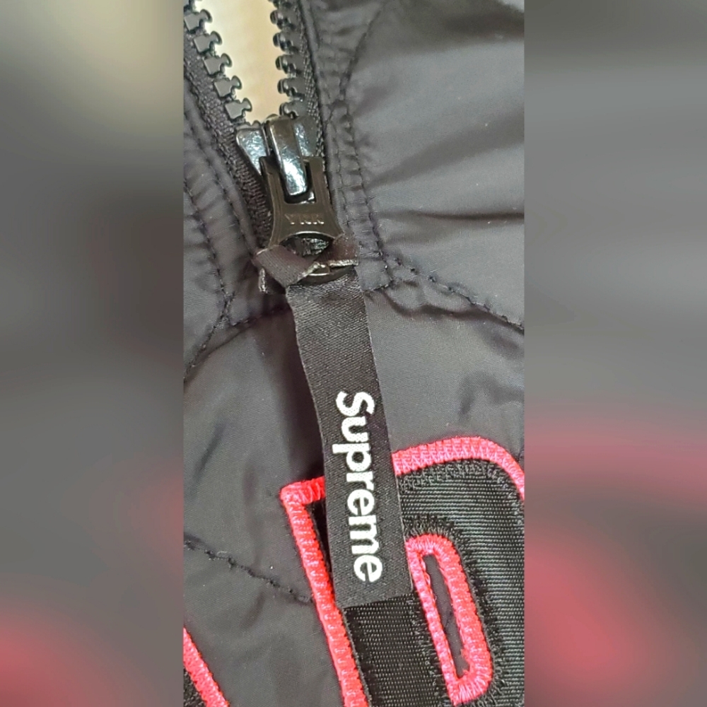 🔥HostPick🔥SUPREME Men's size M Micro down half zip pullover black jacket - Picture 12 of 15